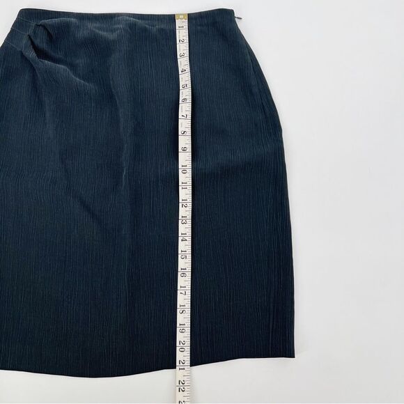 Vintage Giorgio Armani Gray Pencil Skirt Pin Tuck Detail Sz 4 - Picture 6 of 10